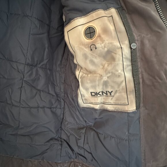 DKNY Black Brown Men's Jacket with hidden hood - Size M - Picture 5 of 9
